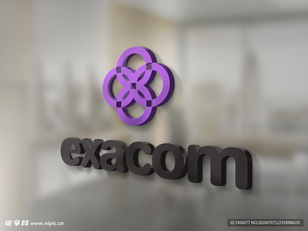 Exacom公司标志特写
