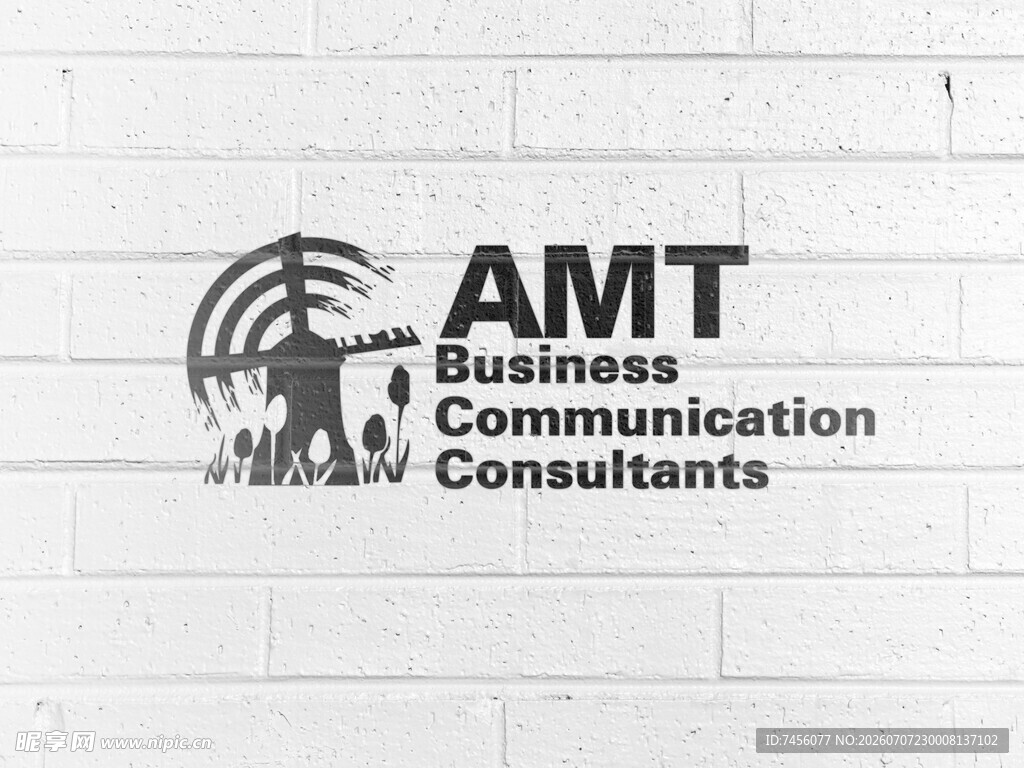 AMT品牌墙标识展示