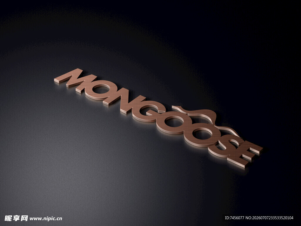 金属质感的MONGOOSE字样