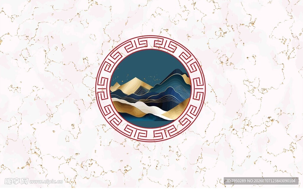 复古风圆形图案艺术设计