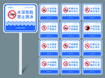 警示牌  禁止游泳
