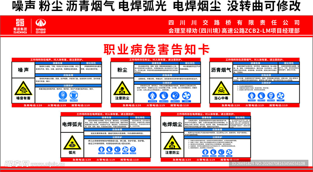 职业病危害告知卡