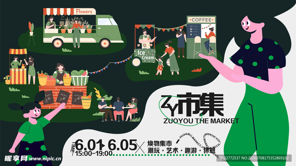 市集活动展板