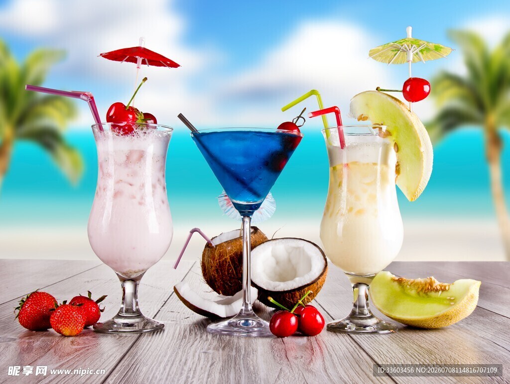 夏日缤纷海滩鸡尾酒