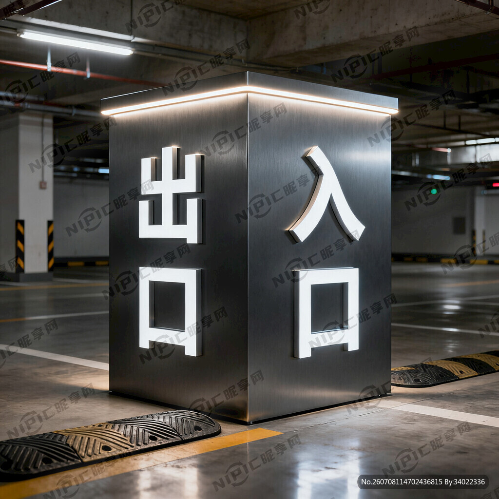 地下车库高端进出口标识
