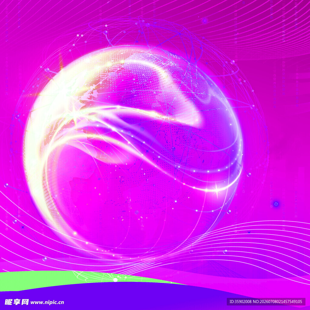 梦幻炫彩星球背景图
