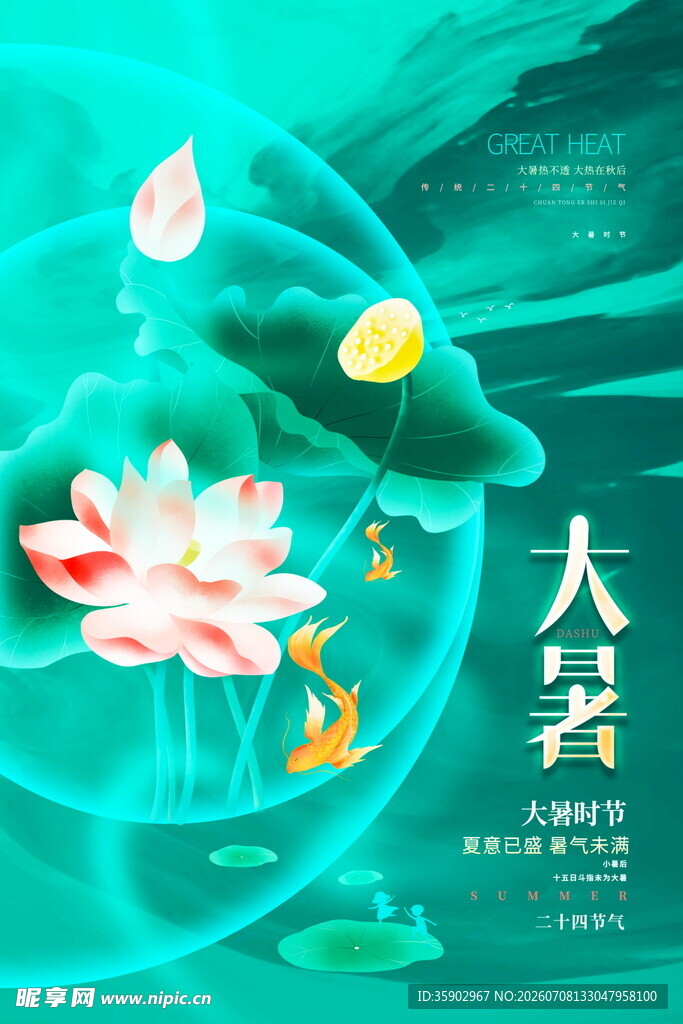 大暑时节荷花绽放美景