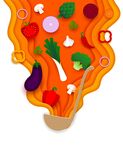 美食插画背景