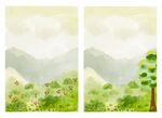 清新田园插画