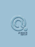蓝色质感企鹅图标