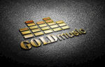 金色立体Gold rush字样