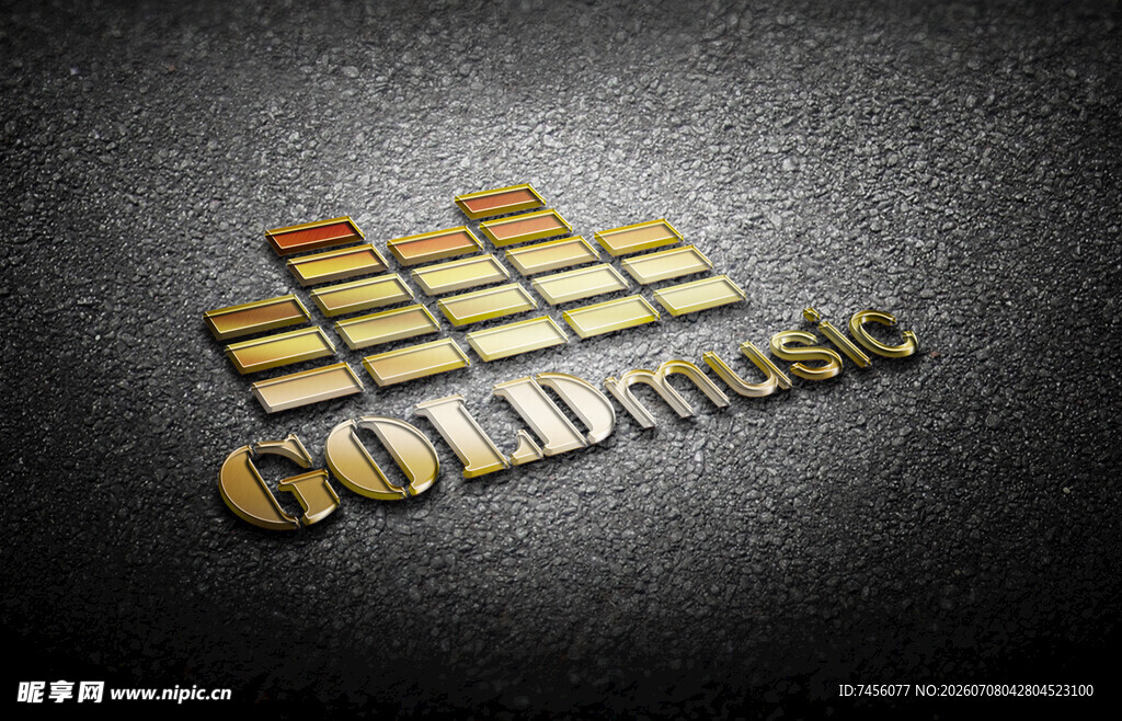 金色立体Gold rush字样