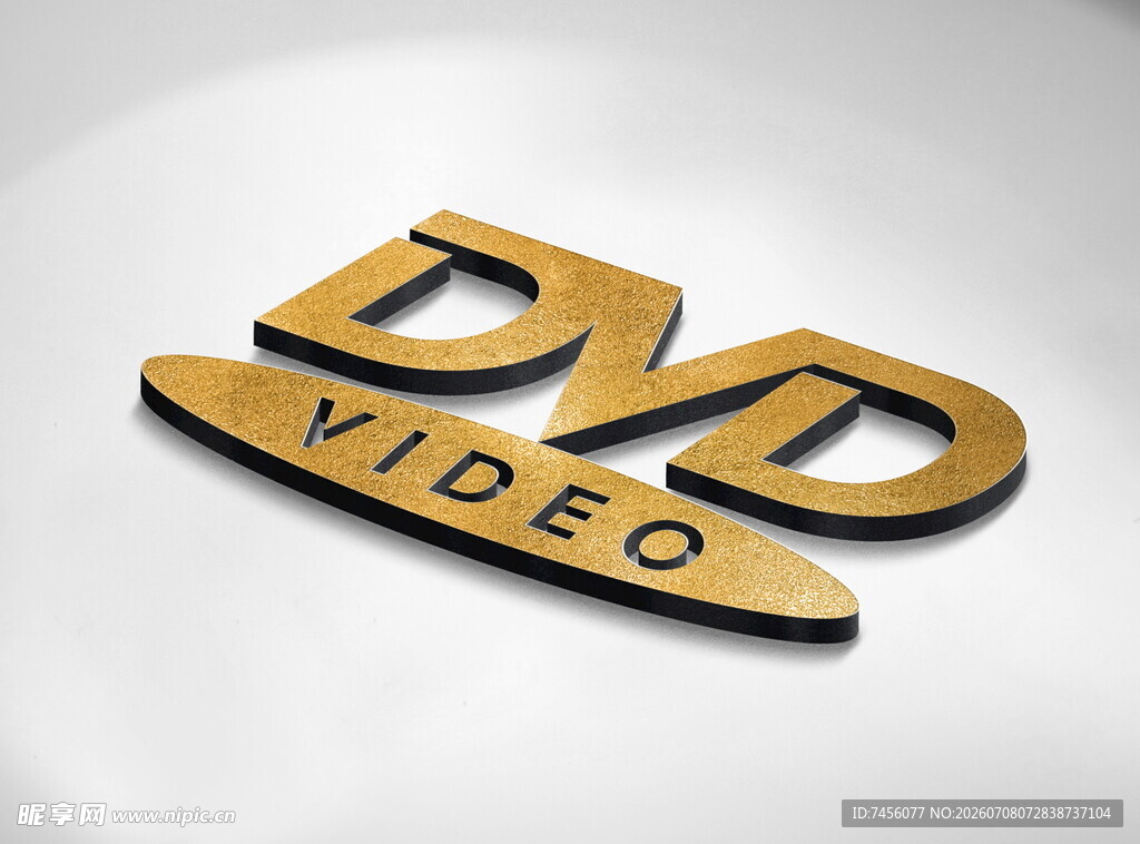 金色DVD VIDEO标识