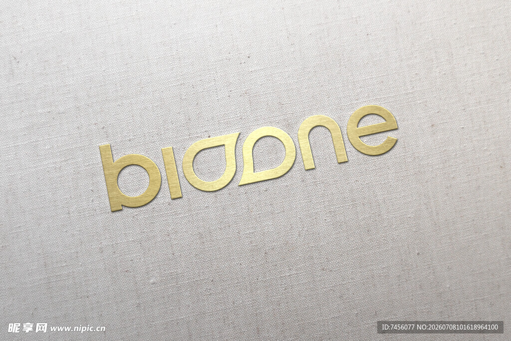 金色biaone金属质感标识