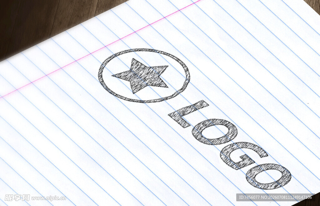 纸上简约LOGO图案