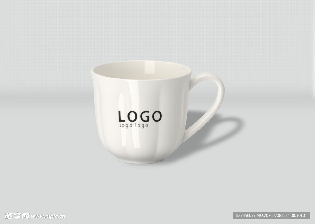白色马克杯LOGO展示样机