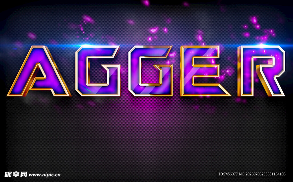 炫酷立体字AGGGER