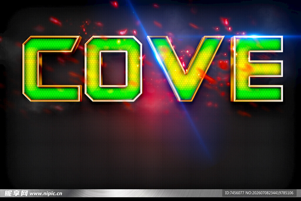 彩色发光字体COVE