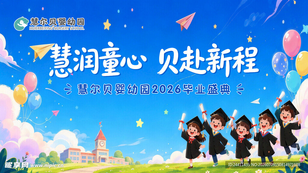 幼儿园毕业背景