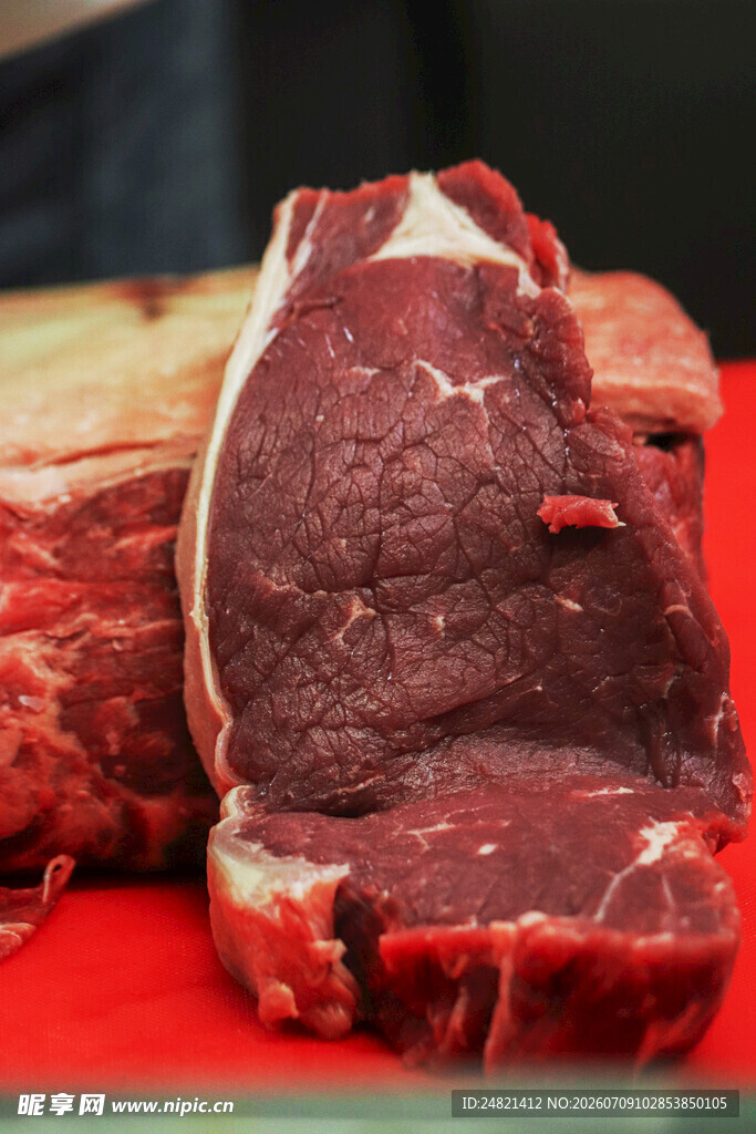 新鲜生牛肉特写