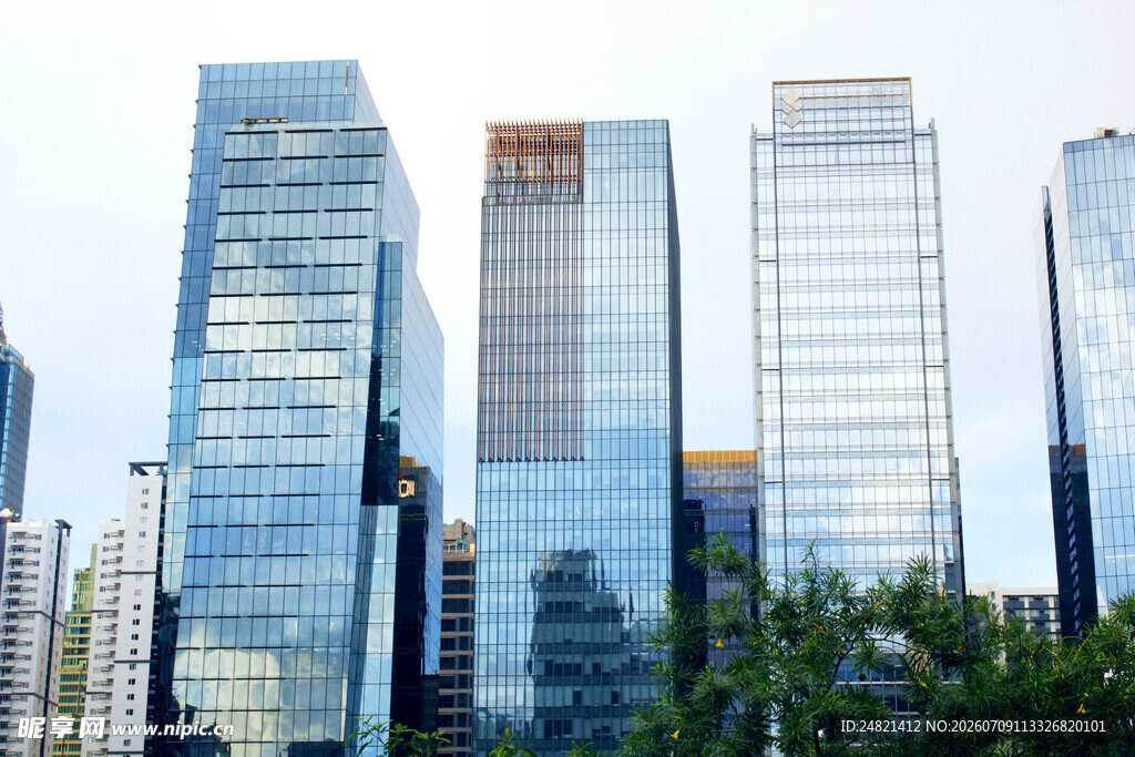 现代都市摩天大楼景观