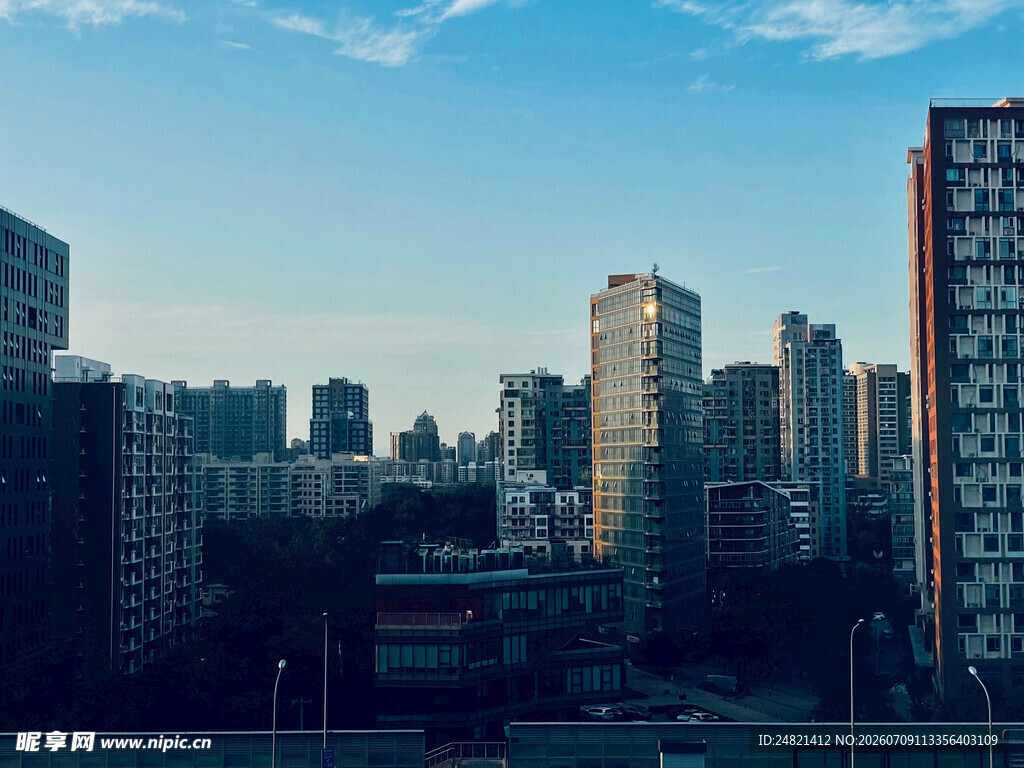 城市高楼天际线景观