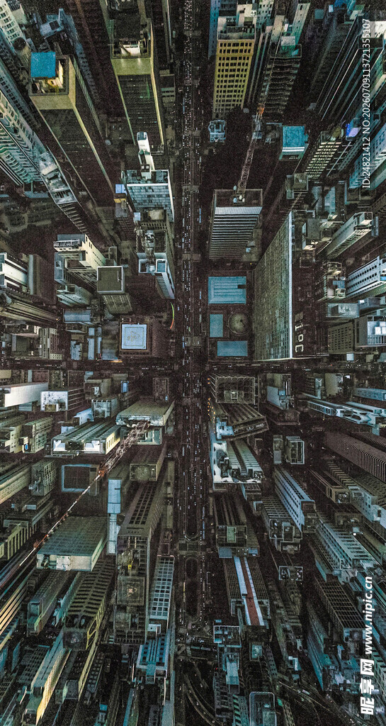 城市建筑鸟瞰壮观景象