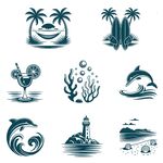 海滨度假素材