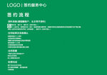 绿色背景签约流程