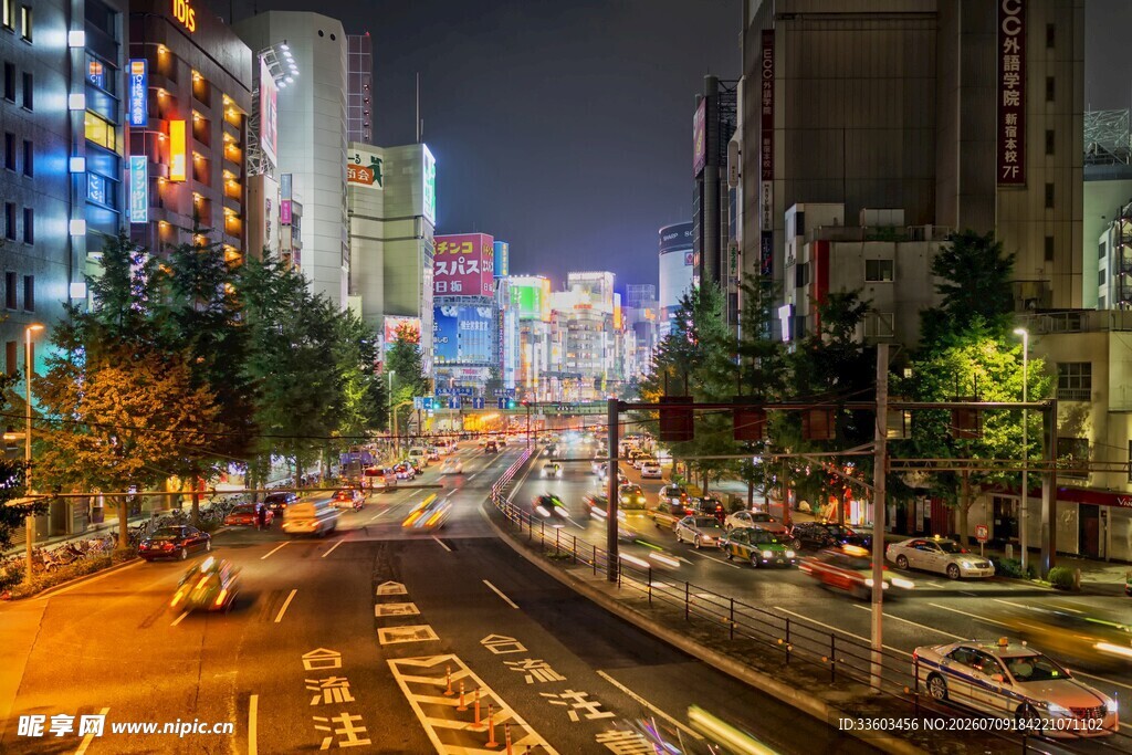 都市夜晚繁华街景