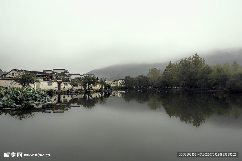 水乡雾景静谧如画