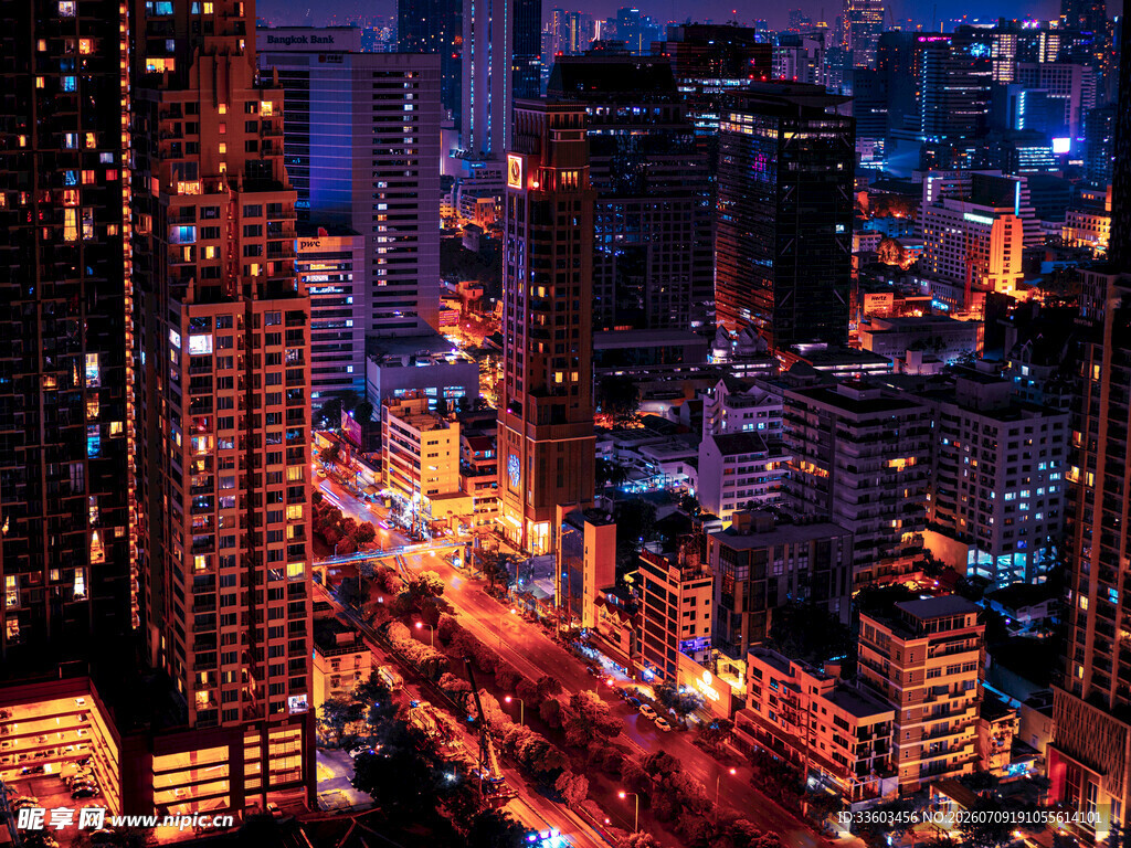 都市璀璨夜景
