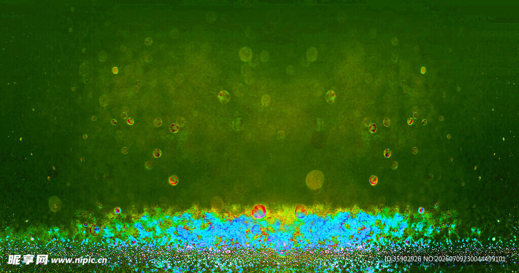 梦幻绿色光斑背景画面