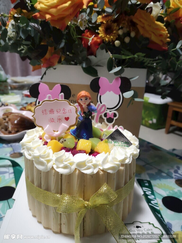 米妮米奇主题生日蛋糕