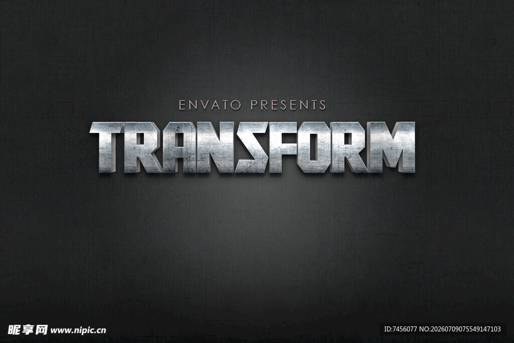 金属质感TRANSFORM标题