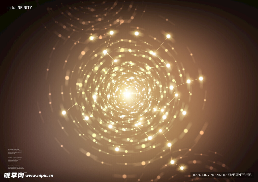 璀璨星芒漩涡背景图