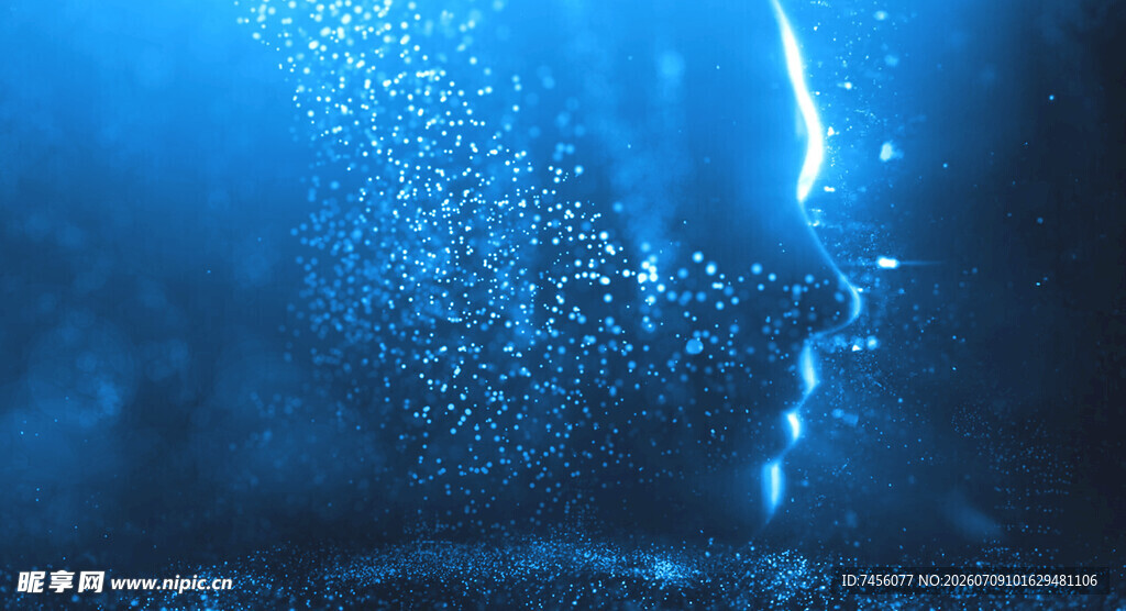 深海神秘光影与鱼群景观