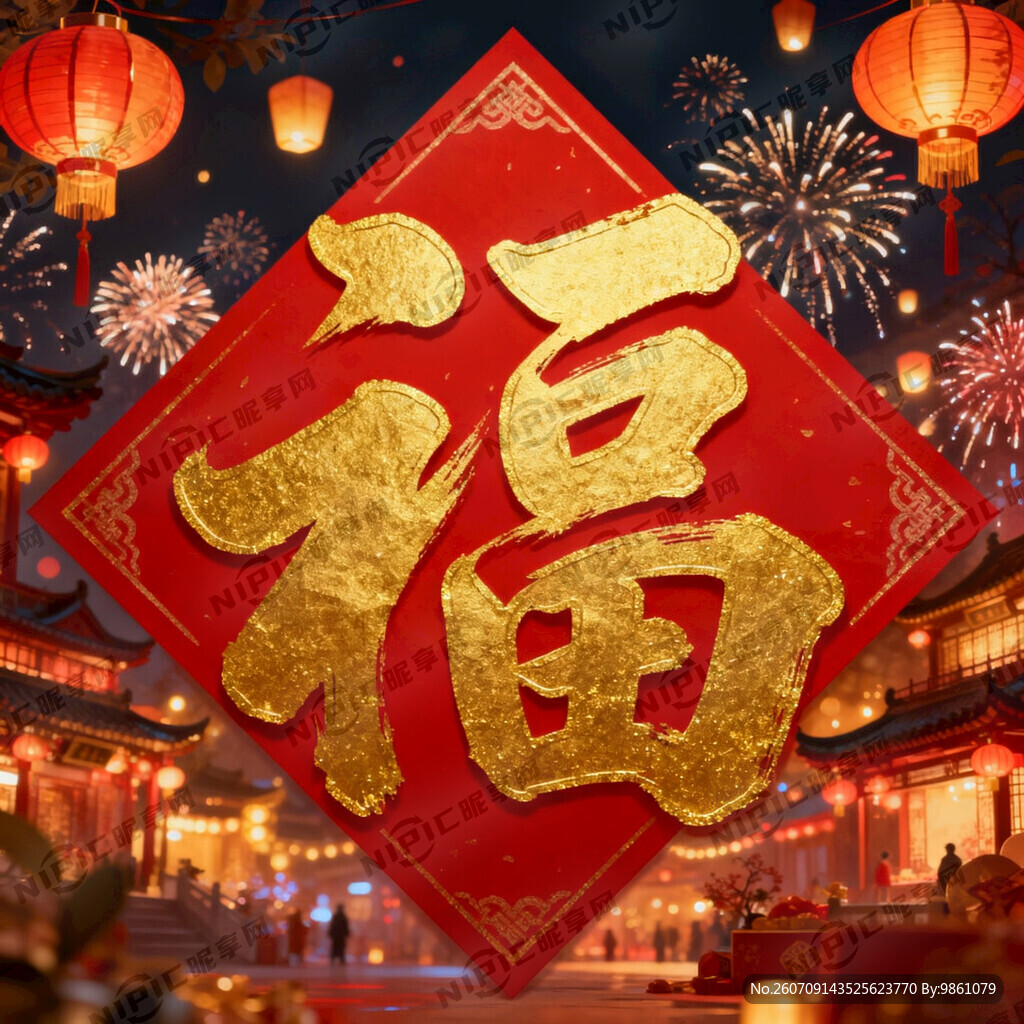 设计一款春节福字 个性点