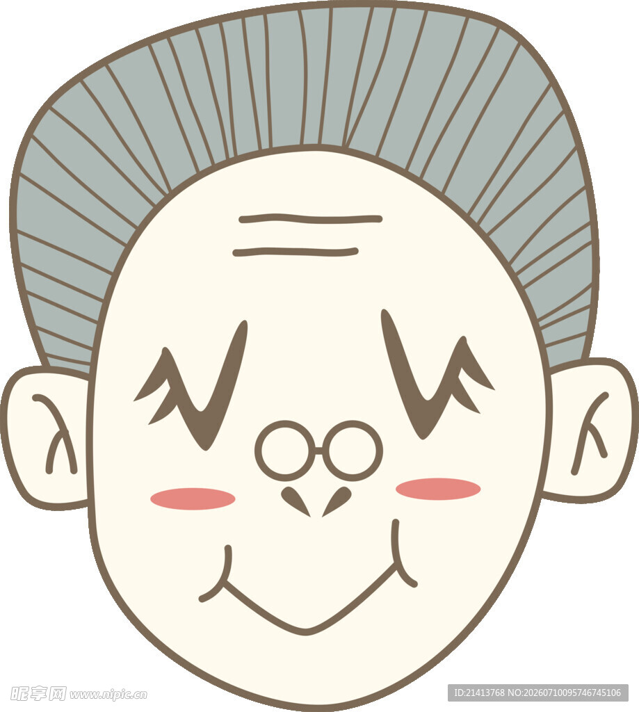 卡通老人头像