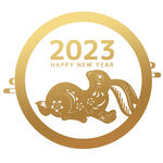 2023兔年贺岁标志图案