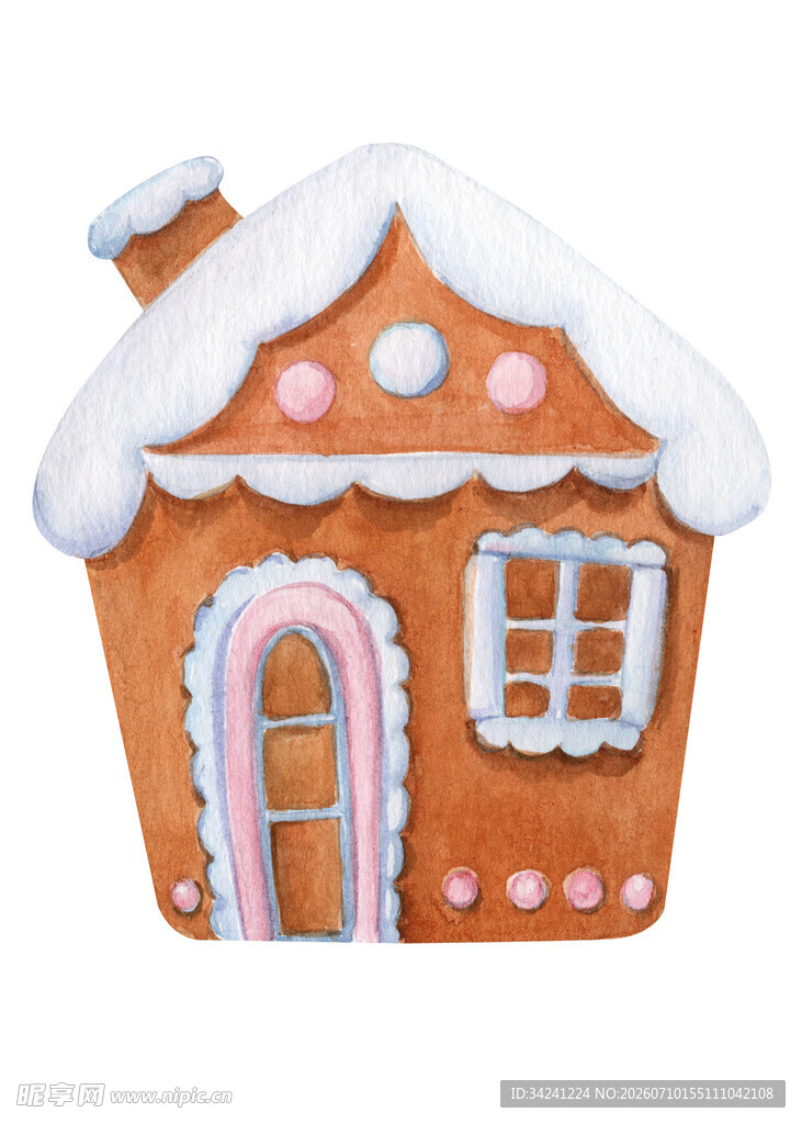 姜饼小屋造型甜点