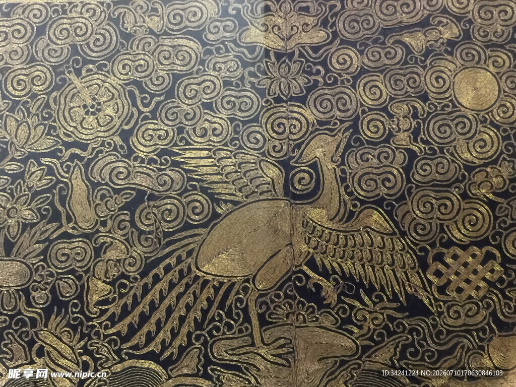 古典凤凰花纹精美图案