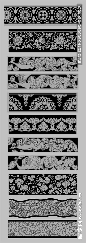 黑白风景插画组图