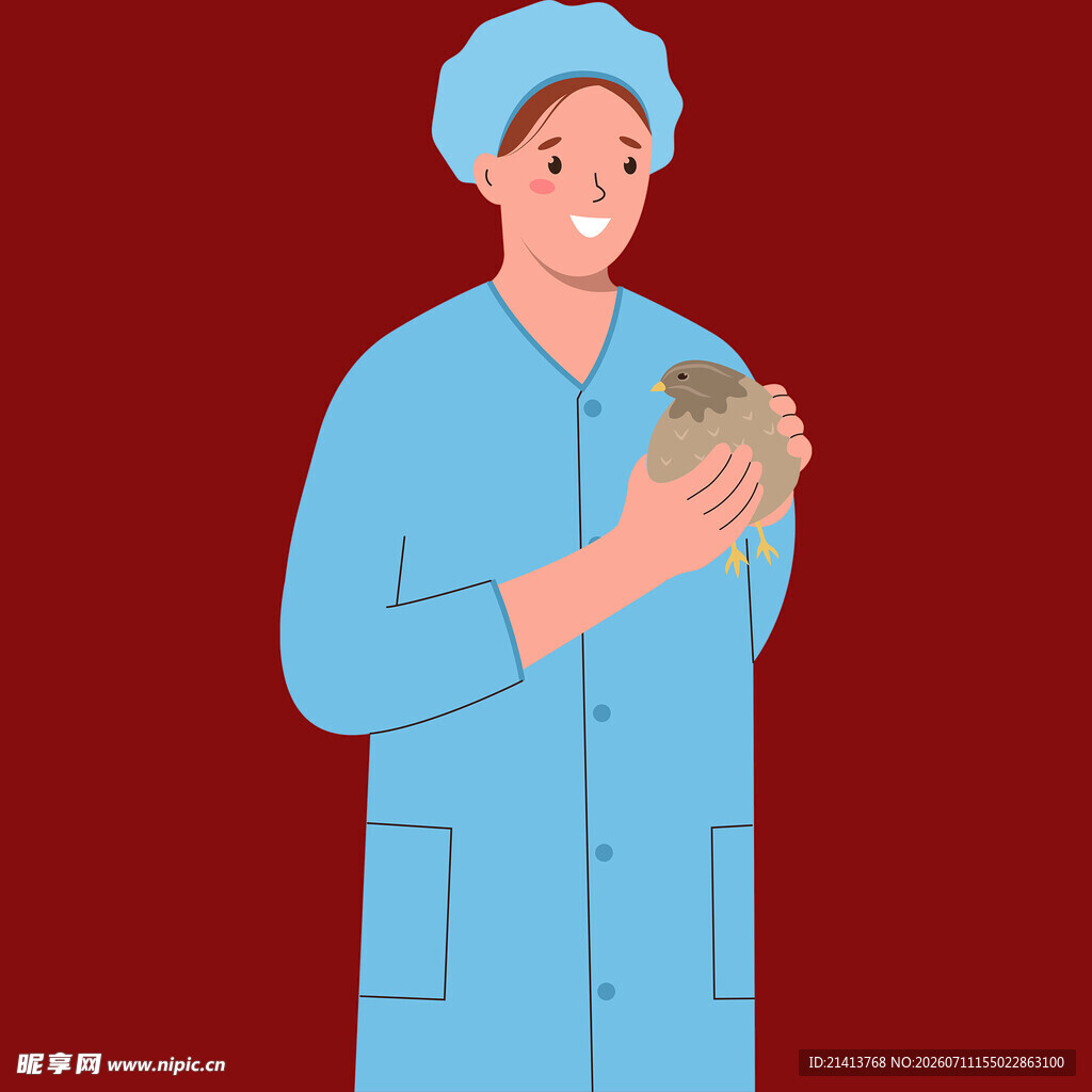 医护人员手持钱袋微笑