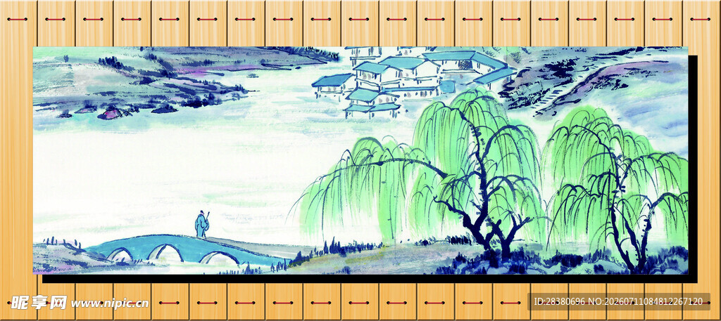 中式山水风景图