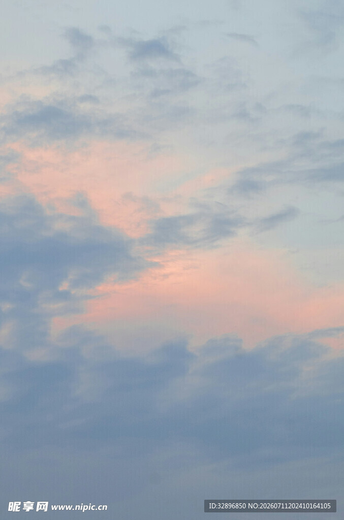 粉蓝渐变天空美景