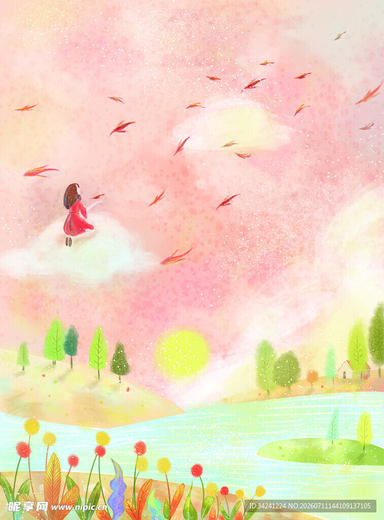 梦幻少女云端漫步