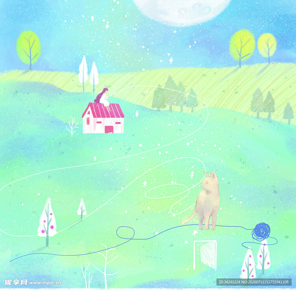 田园风光中的温馨小屋