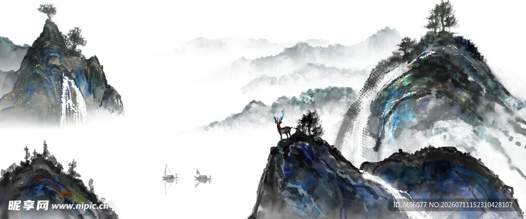 水墨山水意境图
