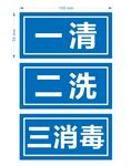 餐饮具清洁步骤标识牌